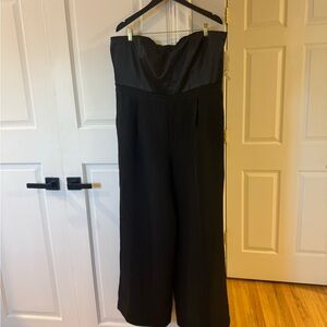 GAP Black Strapless Jumpsuit